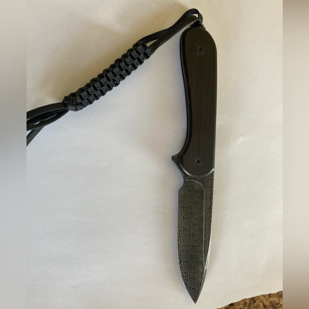 CIVIVI Fixed Blade Elementum Tactical Knife Wood Handle (3.98" Damascus Blade)